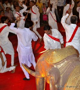 A Dandiya performance during Durga Puja in Mumbai