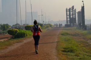 Jogger at Mumbai's Mahalaxmi Race Course