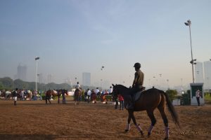 At races for the Amateur Riders Club at Mumbai's Mahalaxmi Race Course