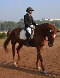 An Amateur Riders' Club member atop his horse at Mahalakshmi Race Course