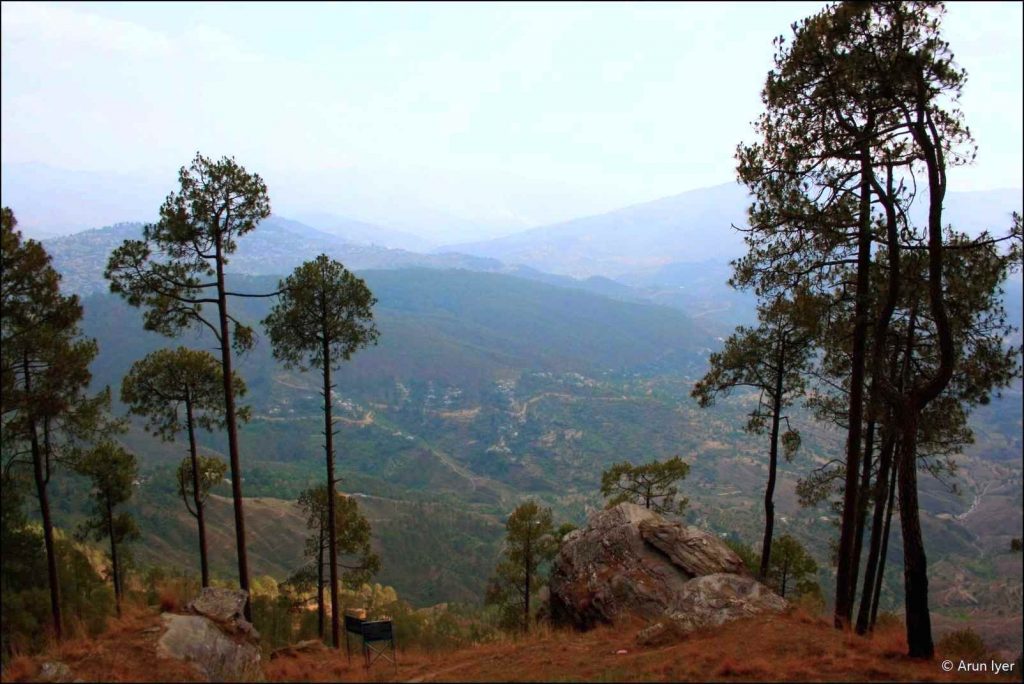 Panoramic view from Kasar Devi temple